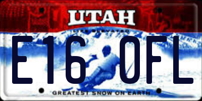 UT license plate E160FL