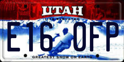 UT license plate E160FP