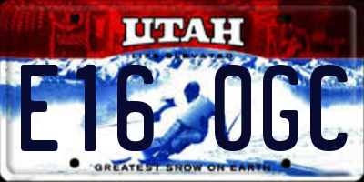 UT license plate E160GC