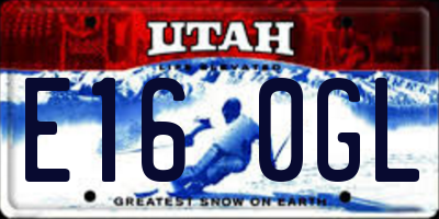 UT license plate E160GL