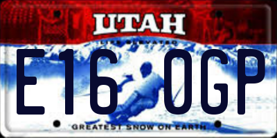 UT license plate E160GP