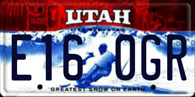 UT license plate E160GR