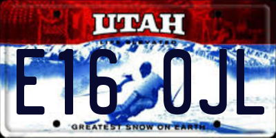 UT license plate E160JL
