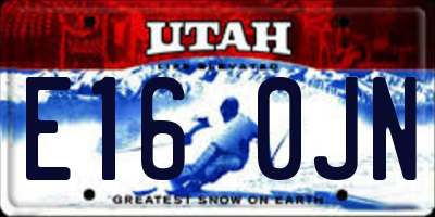 UT license plate E160JN