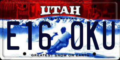 UT license plate E160KU