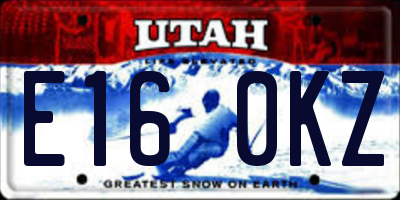 UT license plate E160KZ