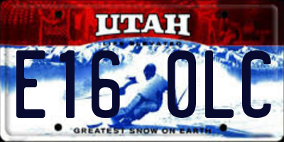 UT license plate E160LC