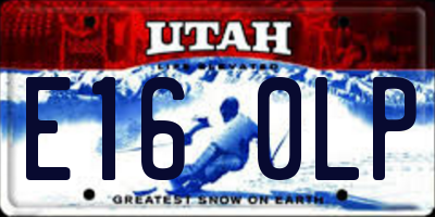 UT license plate E160LP