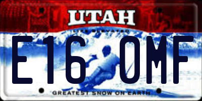 UT license plate E160MF