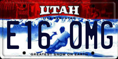 UT license plate E160MG