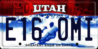 UT license plate E160MI