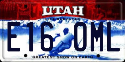 UT license plate E160ML