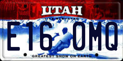 UT license plate E160MQ