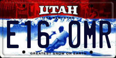 UT license plate E160MR