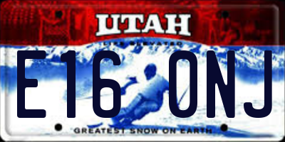 UT license plate E160NJ
