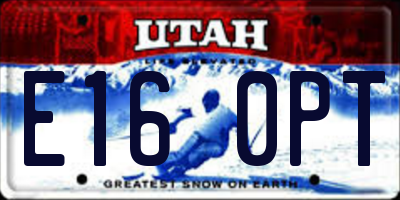 UT license plate E160PT