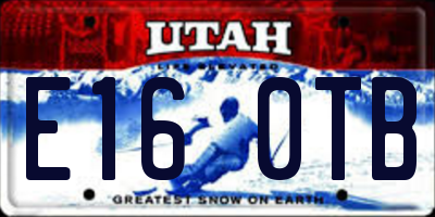 UT license plate E160TB
