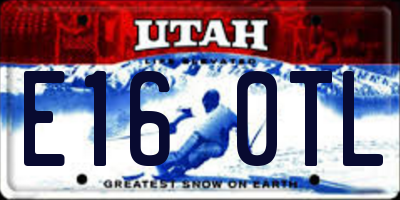 UT license plate E160TL