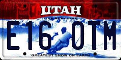 UT license plate E160TM