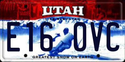 UT license plate E160VC