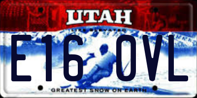 UT license plate E160VL
