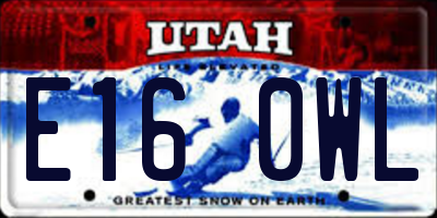 UT license plate E160WL