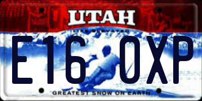 UT license plate E160XP