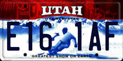 UT license plate E161AF