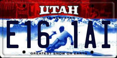 UT license plate E161AI