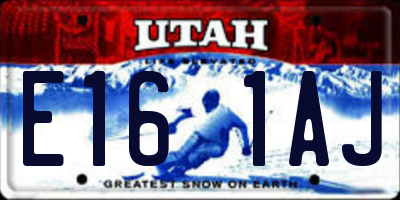 UT license plate E161AJ
