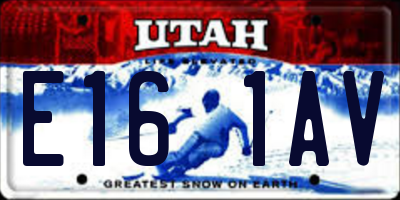 UT license plate E161AV