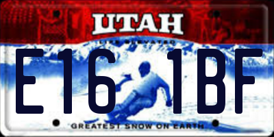 UT license plate E161BF