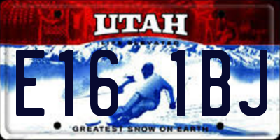 UT license plate E161BJ