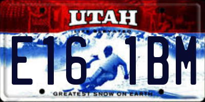 UT license plate E161BM