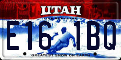 UT license plate E161BQ