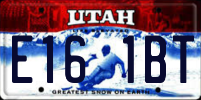 UT license plate E161BT