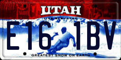 UT license plate E161BV