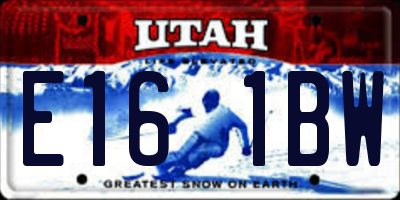 UT license plate E161BW