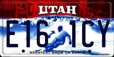 UT license plate E161CY