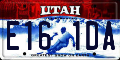 UT license plate E161DA