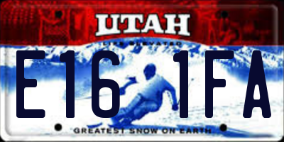 UT license plate E161FA