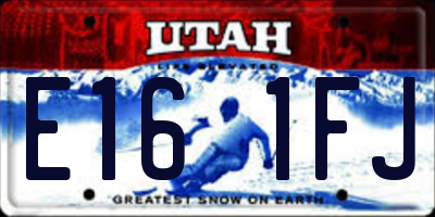 UT license plate E161FJ