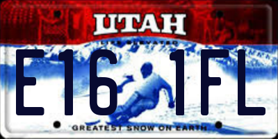 UT license plate E161FL