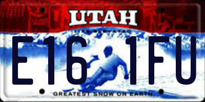 UT license plate E161FU