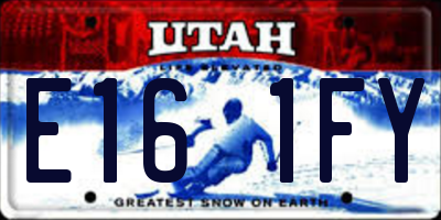 UT license plate E161FY