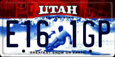 UT license plate E161GP