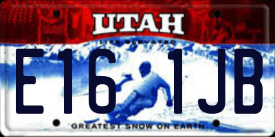 UT license plate E161JB