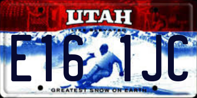 UT license plate E161JC