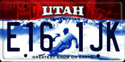 UT license plate E161JK