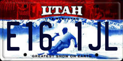 UT license plate E161JL